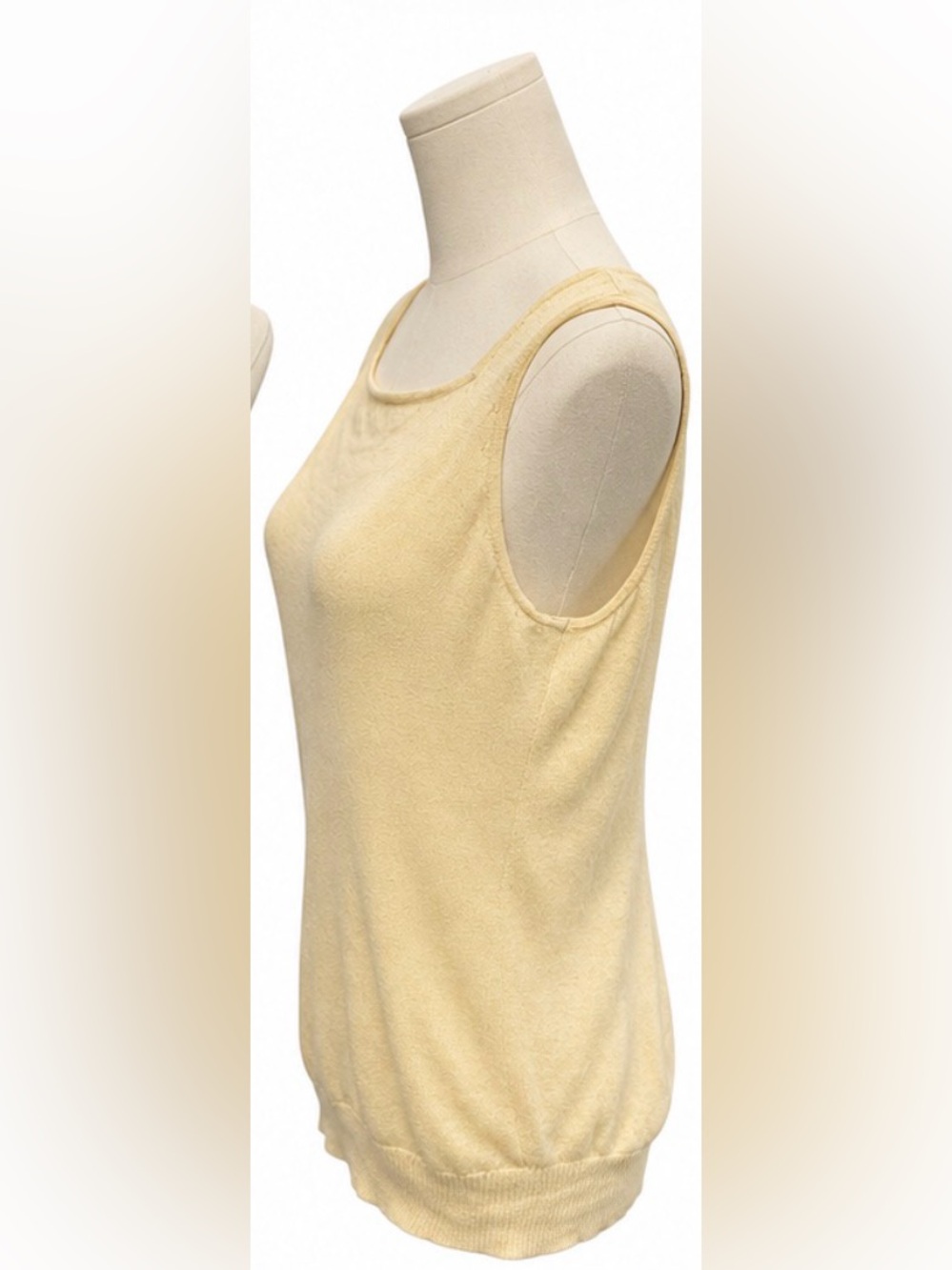 Liz Claiborne Collection Silk Cashmere Sleeveless Sweater Tank Large Ivory
